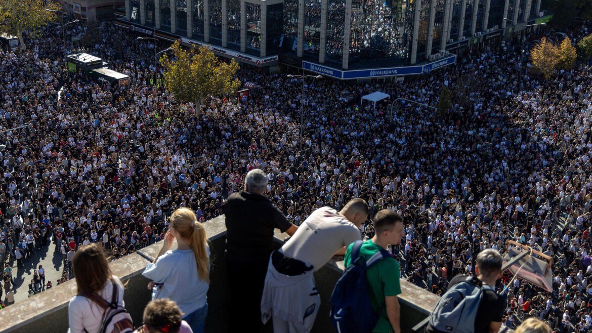 Serbians mark anniversary of deadly train station collapse with silence | Protests