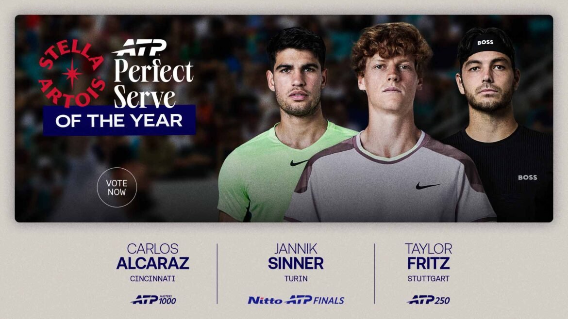 Alcaraz, Sinner or Fritz? Vote now for Stella Artois ATP Perfect Serve of the Year | ATP Tour
