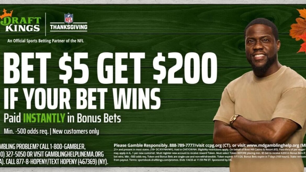 Use DraftKings promo code to get $200 in bonus bets by targeting Rams-Lions, Packers-Broncos, Cowboys-Vikings