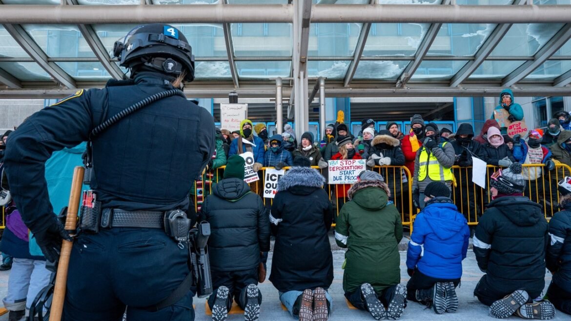 Anti-ICE agitators arrested at Minneapolis airport during demonstration