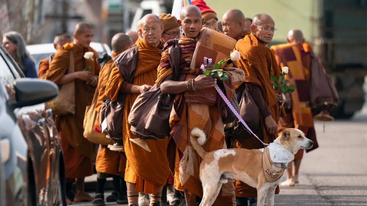 Buddhist monks walk from Fort Worth to Washington D.C. for peace and unity