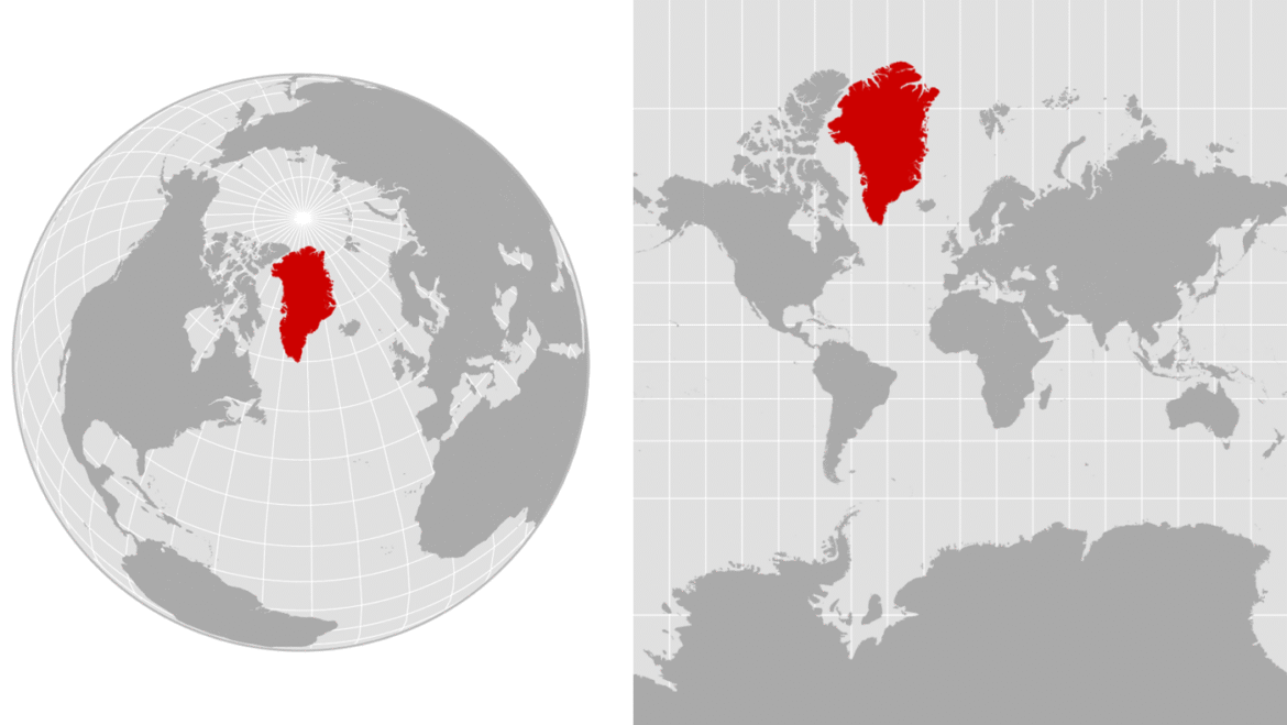 How large is Greenland, really? Your map may be deceiving you : NPR