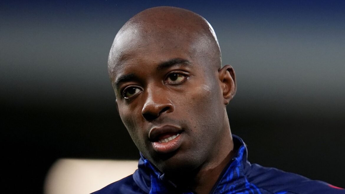 Crystal Palace's Jean-Philippe Mateta during the warm up before the Premier League match at Craven Cottage, London. 