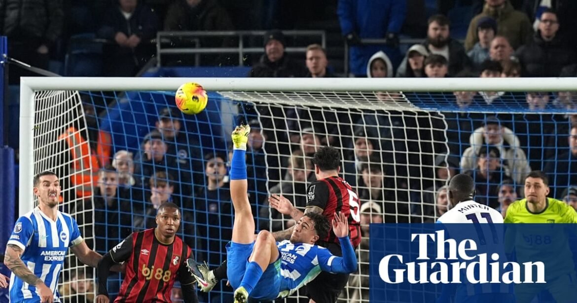 Kostoulas’s brilliant bicycle kick rescues point for Brighton against Bournemouth | Premier League