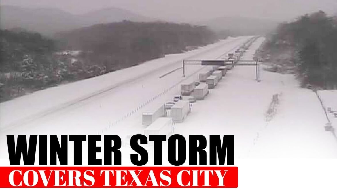 LIVE: Winter storm sweeps across the U.S. blanketing most states with heavy snow Denton, Texas