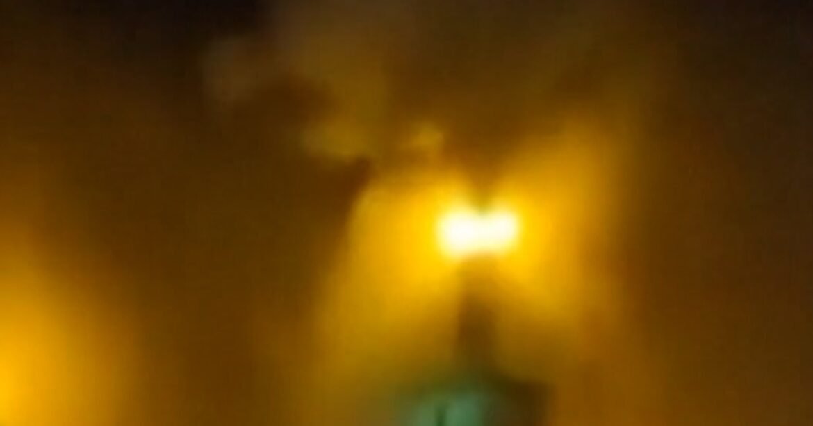 Mosque burns during protest in Tehran