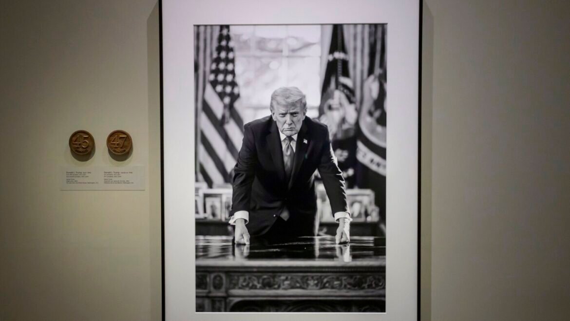 National Portrait Gallery removes impeachment references next to Trump photo : NPR