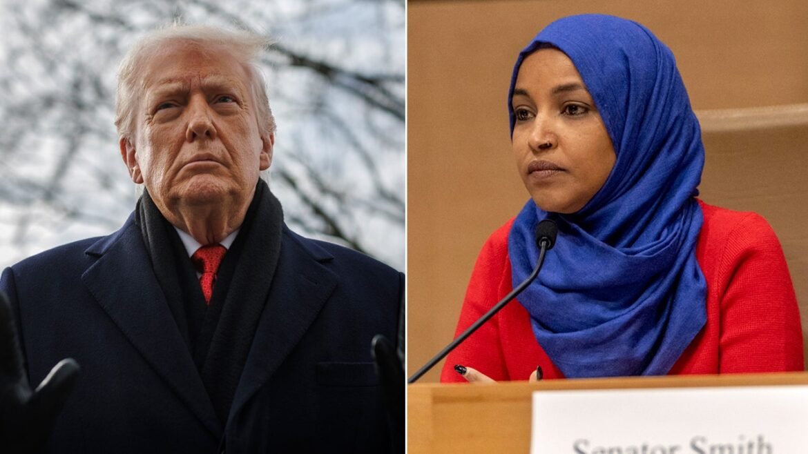 President Donald Trump says Rep Ilhan Omar should be jailed or sent to Somalia
