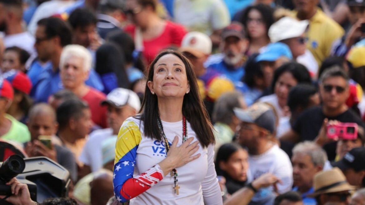 Venezuelan opposition leader Machado reacts to Maduro's capture by US military forces