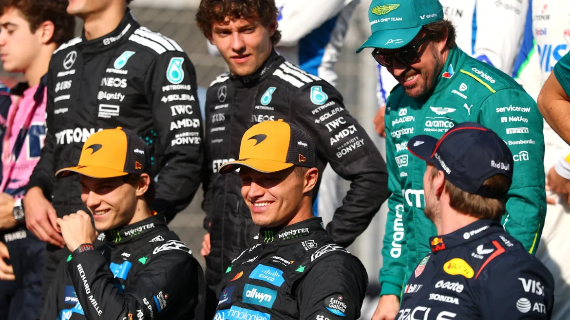 MEXICO CITY, MEXICO - AUGUST 27: Driver Sergio Perez addresses the media after announcing his