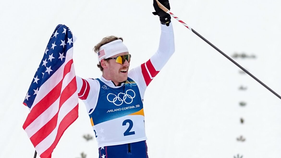 American Ben Ogden wins silver, breaking 50 year medal drought for U.S. men's cross-country skiing : NPR