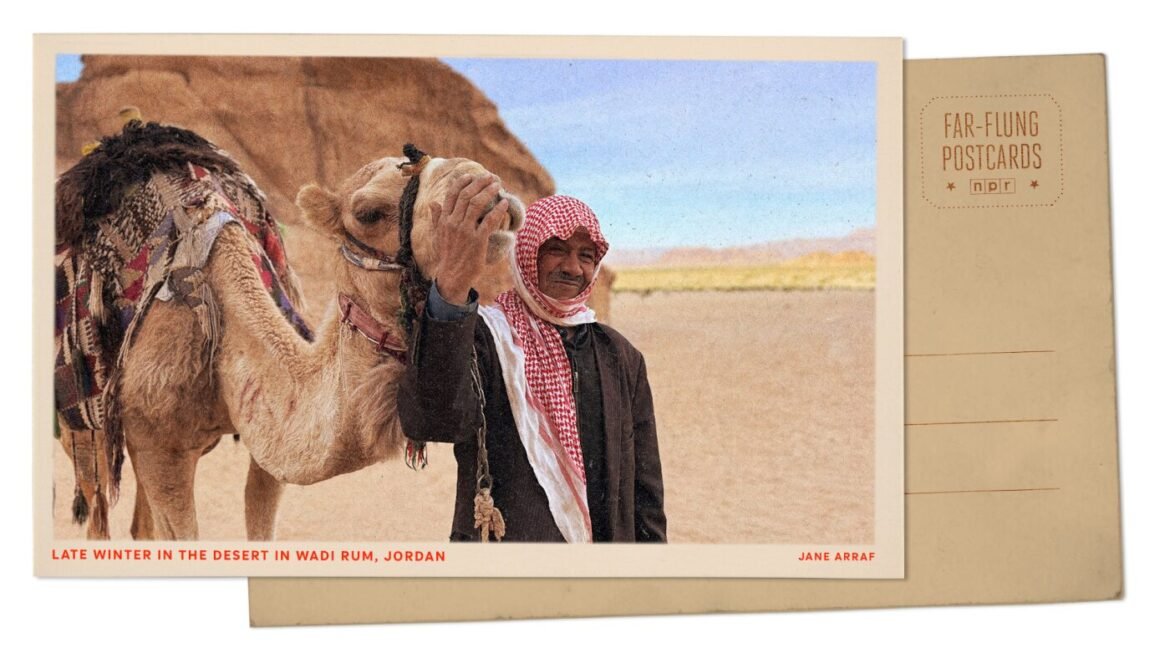 Bedouin and camel in Wadi Rum, Jordan : NPR