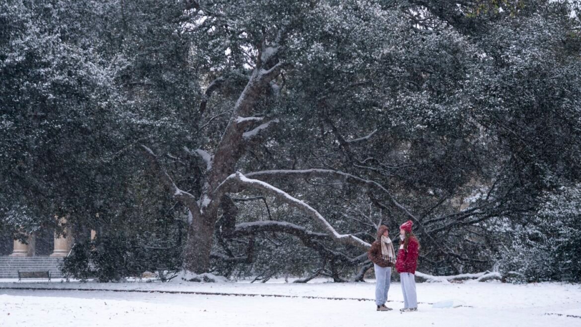 Bomb cyclone brings bitter cold and snow to the Southeast : NPR