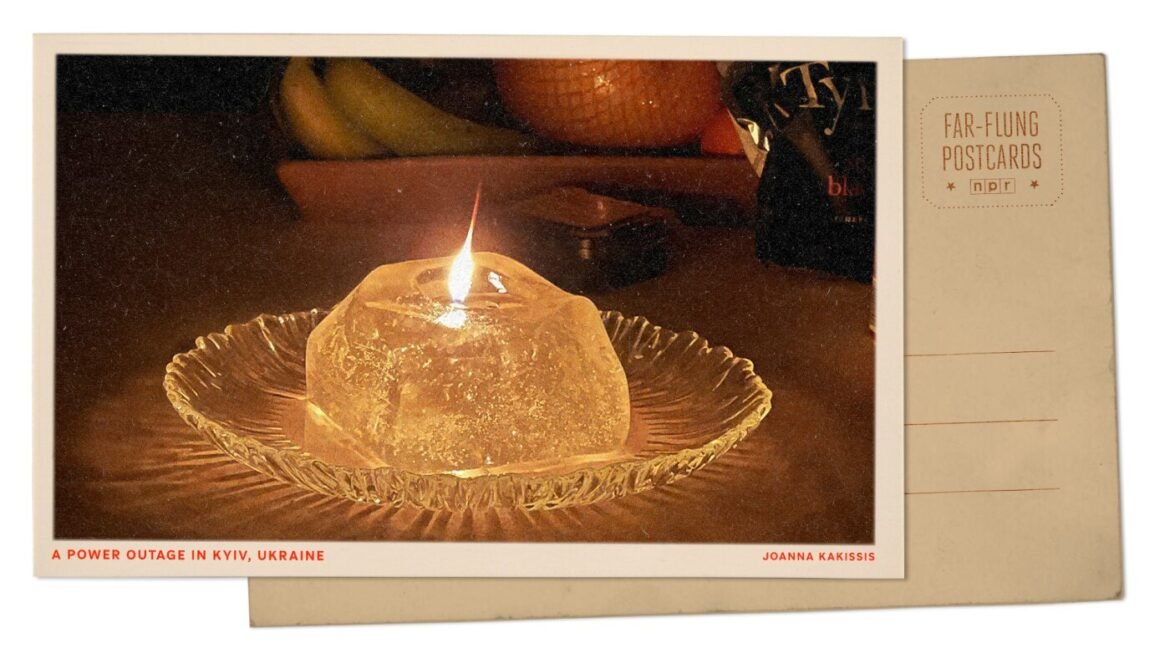 Kyiv candlelight during power outage : NPR