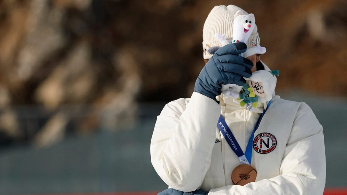 Norwegian biathlete Sturla Holm Laegreid...
