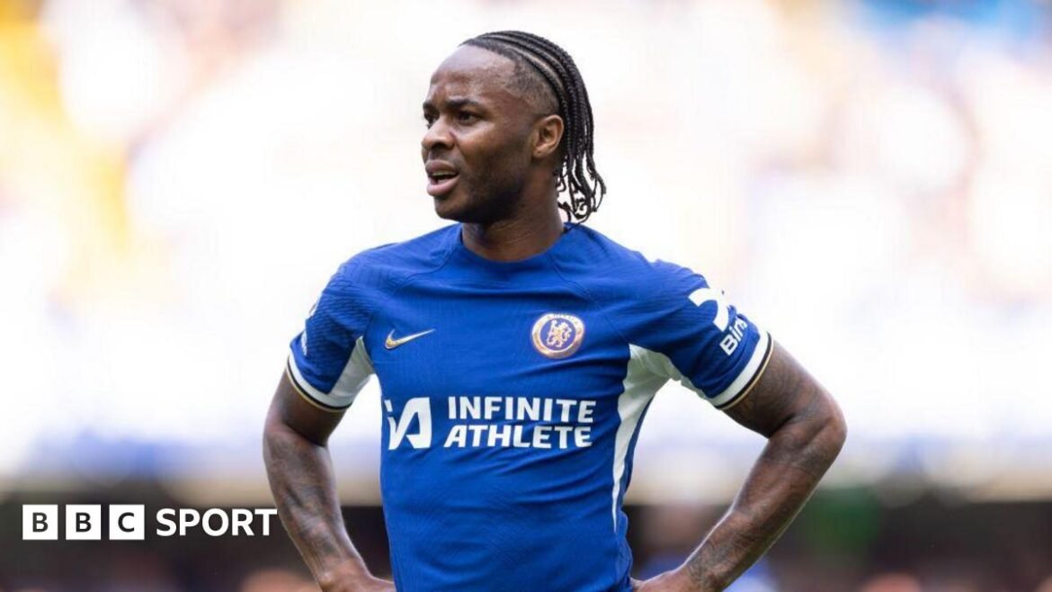 Raheem Sterling in action for Chelsea in 2024