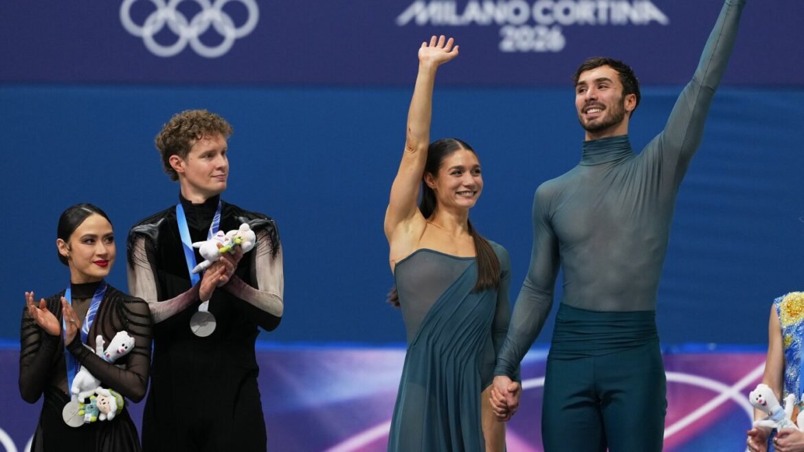 USA's Chock and Bates win Olympic ice dance silver : NPR