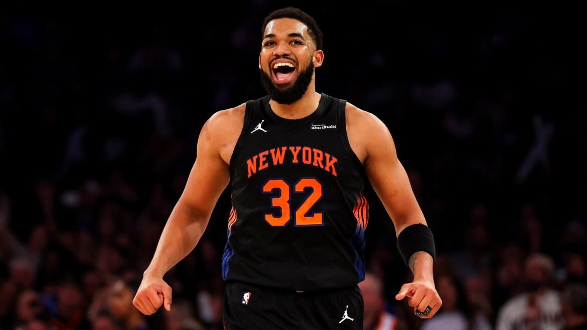 Watch Karl-Anthony Towns Sign Joel Embiid Jerseys for Fans Before Knicks vs. 76ers