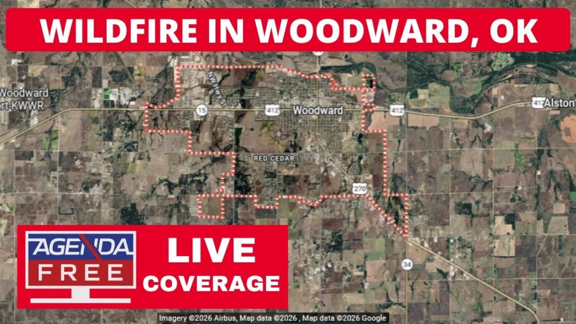 Wildfire in Woodward, Oklahoma - LIVE Breaking Fire News Coverage