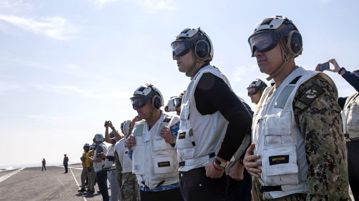 Witkoff, Kushner tour aircraft carrier in Middle...