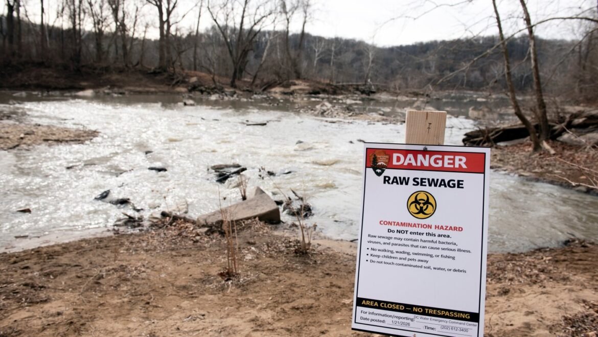 Class action lawsuit filed over Potomac sewage spill : NPR
