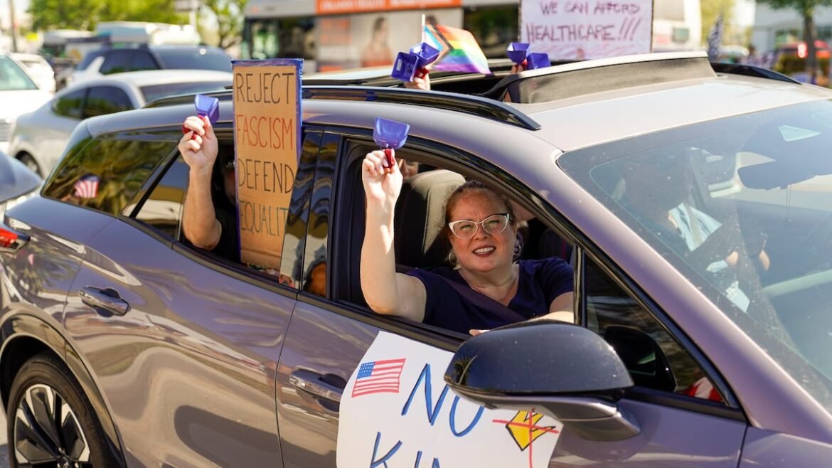Crowds gather across Tampa Bay for ‘No Kings’ protests
