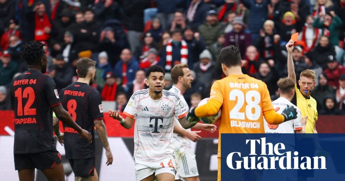 European football: Díaz rescues Bayern and then sees red against Leverkusen | European club football