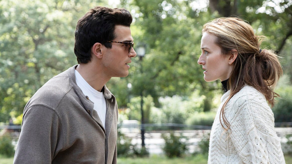 FX's Love Story: John F. Kennedy Jr. and Carolyn Bessette, "Battery Park", Season 1, Episode 5 (Airs Thurs., February 26), (l-r) Paul Anthony Kelly as John F. Kennedy Jr., Sarah Pidgeon as Carolyn Bessette.