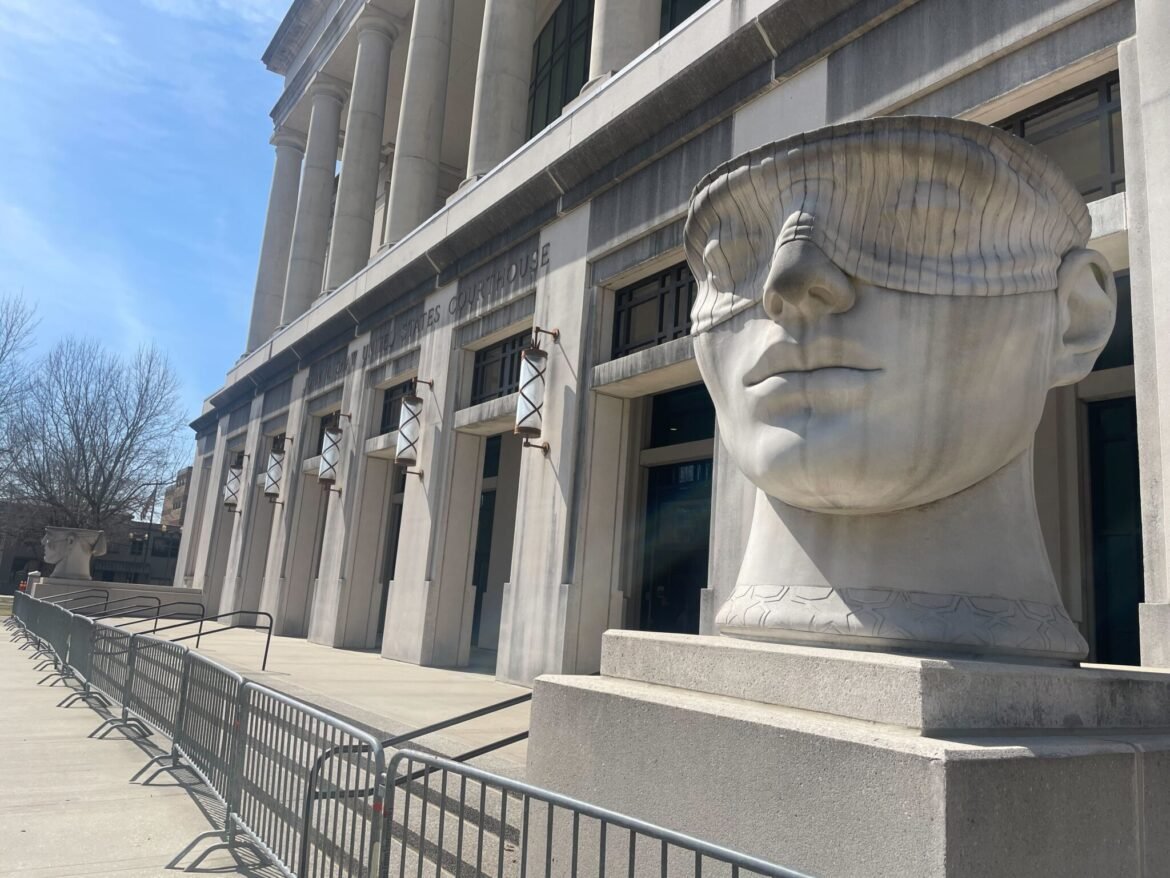 Lawsuits and legislation around the country would restrict access to or ban mifepristone, often based on the same talking points promoted by anti-abortion groups that experts say are not rooted in scientific evidence. A hearing in the Louisiana case that could decide future telehealth access to abortion medication took place at the John M. Shaw U.S. Courthouse in Lafayette, Louisiana, in late February. (Photo by Greg LaRose/Louisiana Illuminator)