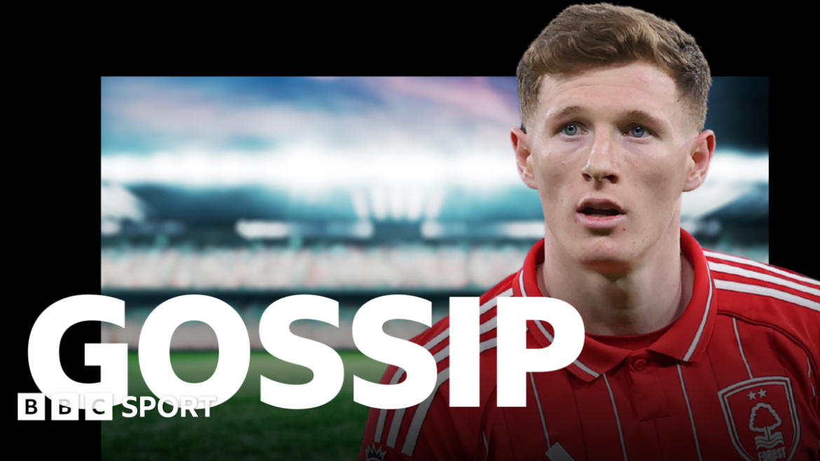 A graphic of Premier League players from every team in the division in 2025-26 season, with the Premier League trophy in front of them.