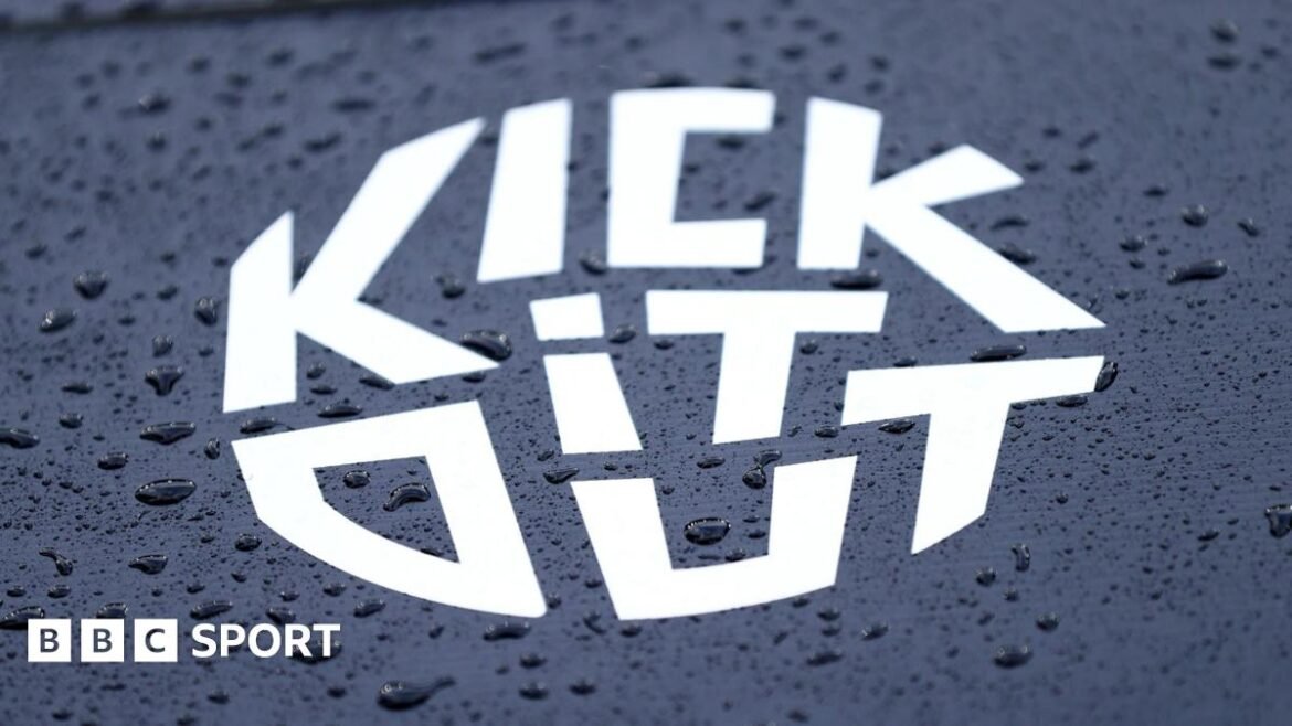 A graphic of Premier League players from every team in the division in 2025-26 season, with the Premier League trophy in front of them.