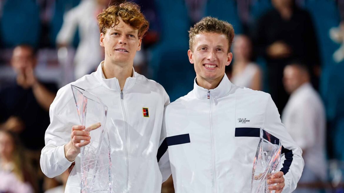 Jannik Sinner ended Jiri Lehecka's dream run in the Miami final Sunday.