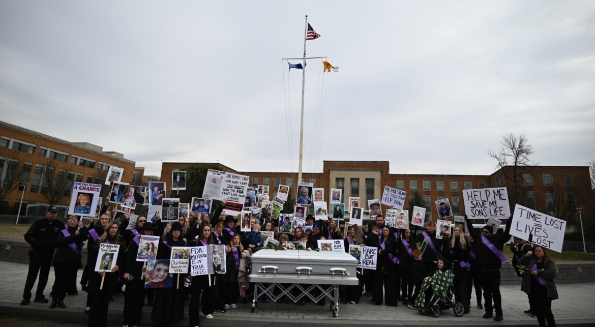 Rare disease advocates stage 'funeral' at FDA, make 4 demands
