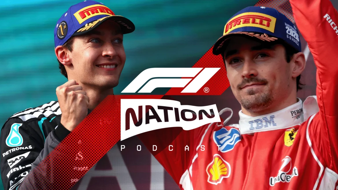 Ferrari's British driver Lewis Hamilton (front L) leads the pack at the start of the sprint race of