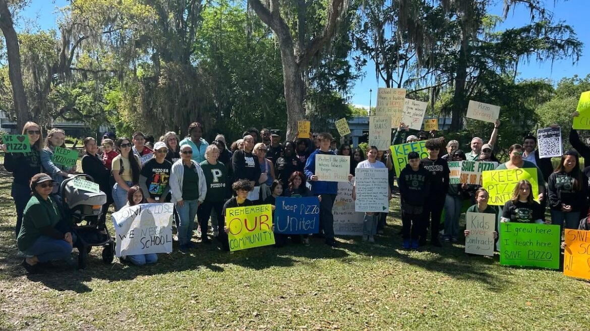Teachers, families rally as Hillsborough looks to close Pizzo K-8