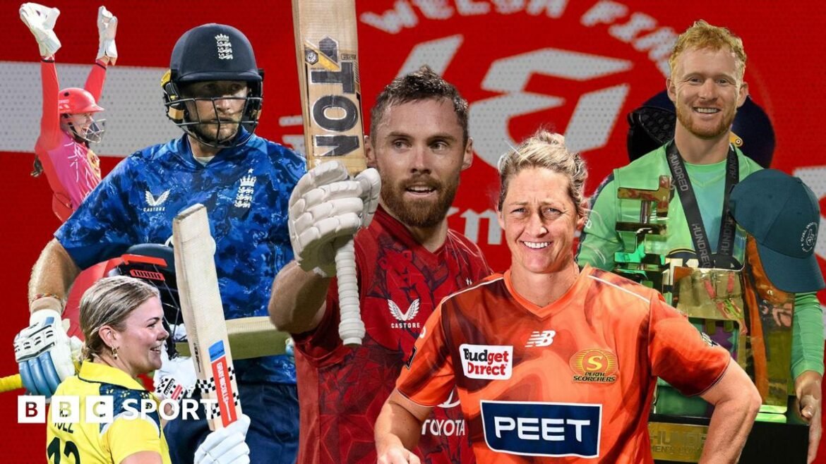 A combined image showing Sarah Bryce, Georgia Voll, Joe Root, Phil Salt, Sarah Devine, Jordan Cox