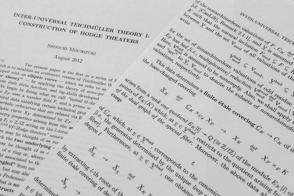 Papers released on the Internet in August 2012 by Japanese mathematician Shinichi Mochizuki