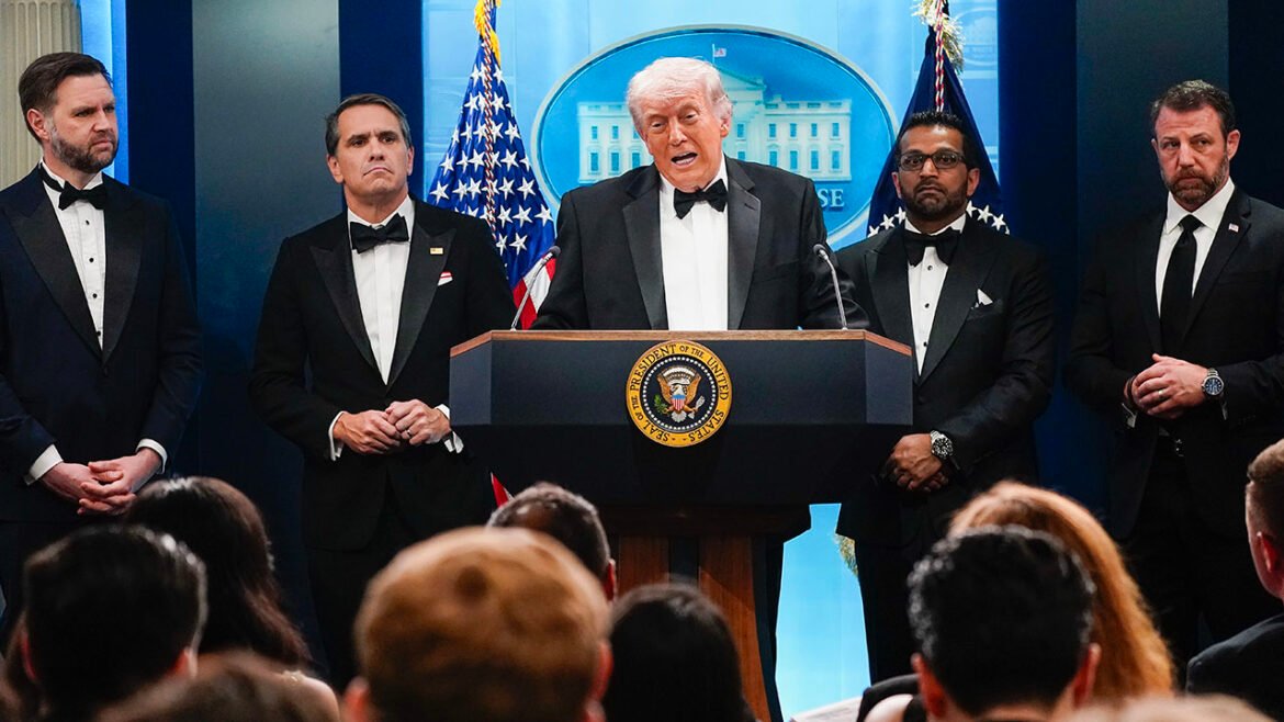 President Donald Trump urged Americans to resolve differences peacefully after a threat at the White House Correspondents Dinner.