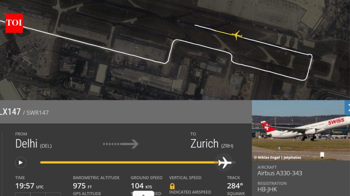 Engine fire on SWISS Delhi-Zurich flight during...