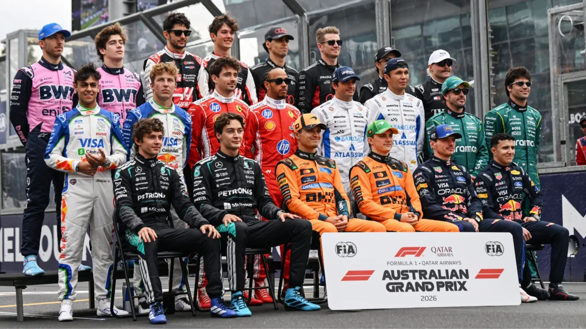 BAHRAIN, BAHRAIN - FEBRUARY 11: Sergio Perez of Mexico and Cadillac F1 Team and Valtteri Bottas of
