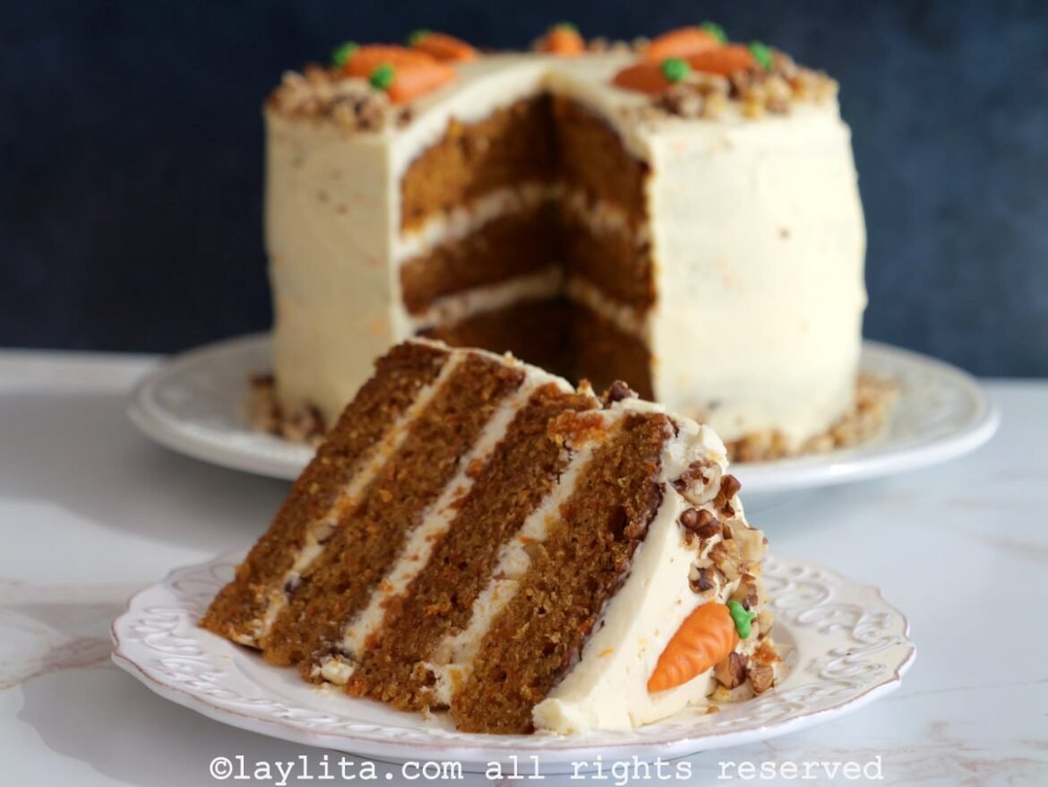 Layered Carrot Cake with Cream Cheese Frosting – Laylita's Recipes
