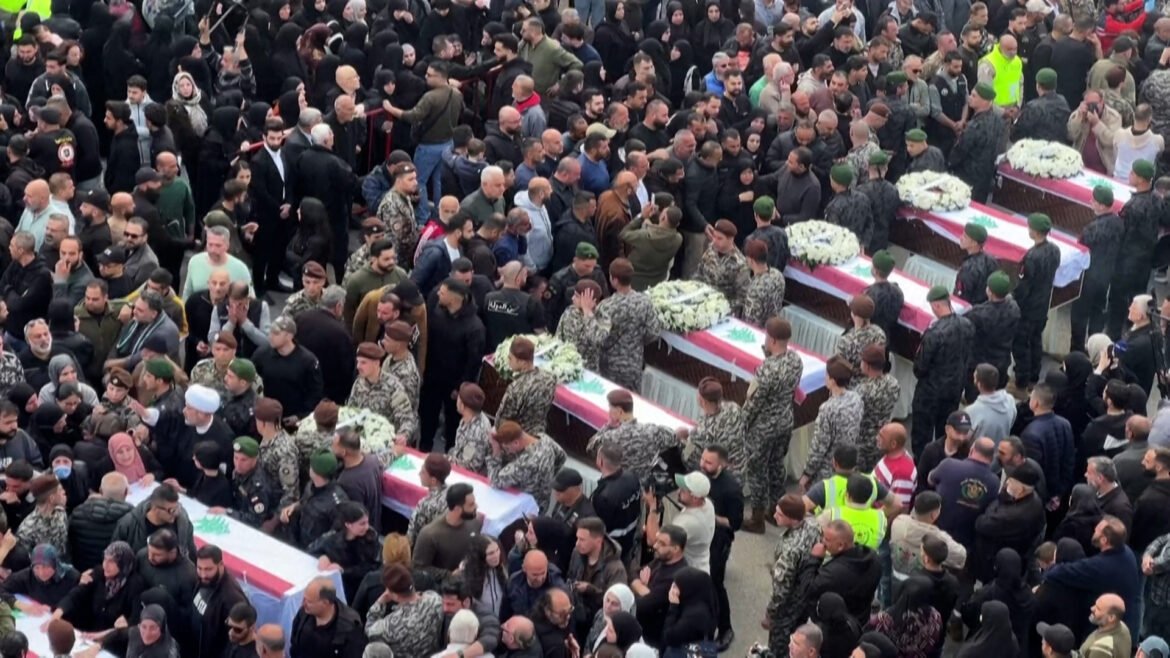 Lebanon mourns security forces killed in Israeli strike | Israel attacks Lebanon