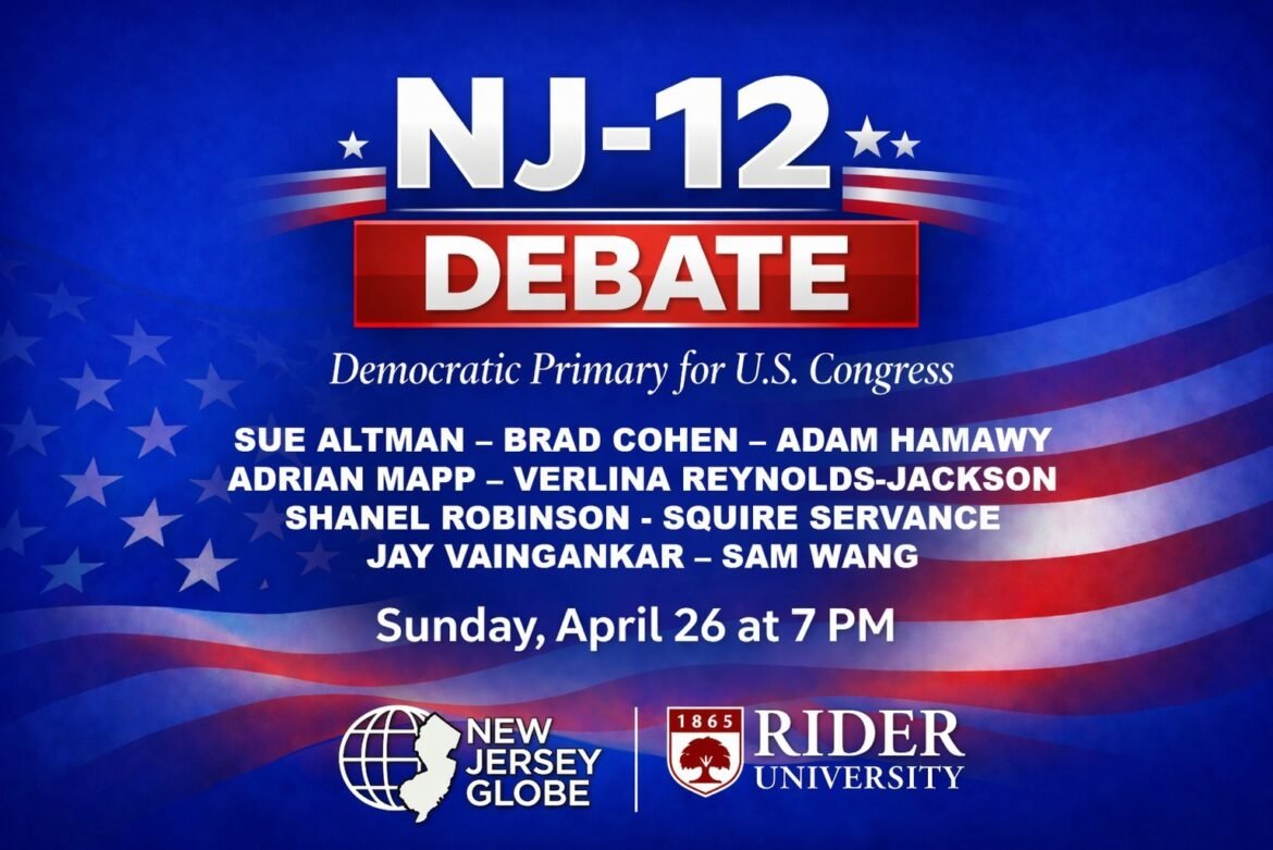 NJ-12 Democratic Debate at 7 PM tonight