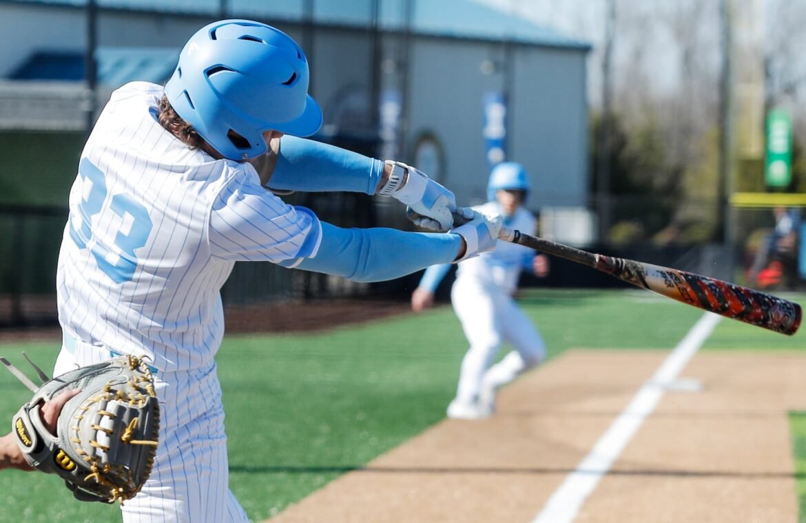 Owen Schilling (33) of Immaculata swings at a pitch during the baseball game between Immaculata and Bridgewater-Raritan at Diamond Nation in Flemington, NJ on 4/1/25.