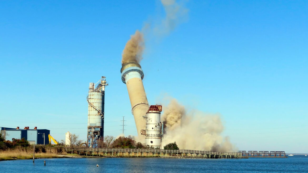 Oct. 26, 2023: The smokestack at the former B.L. England power plant in Upper Township, N.J., was toppled in a controlled demolition. The last coal-powered plant in New Jersey, it ceased to operate on May 1, 2019. Some lawmakers want voters to approve a constitutional amendment that would ban all new fossil-fuel power plants in New Jersey including those fueled by natural gas.