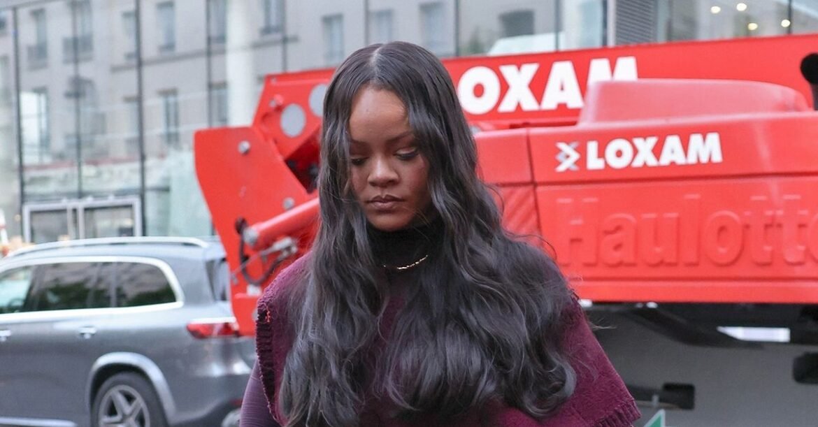 Rihanna Wore This Spring Bag Color Trend With Burgundy Shoes