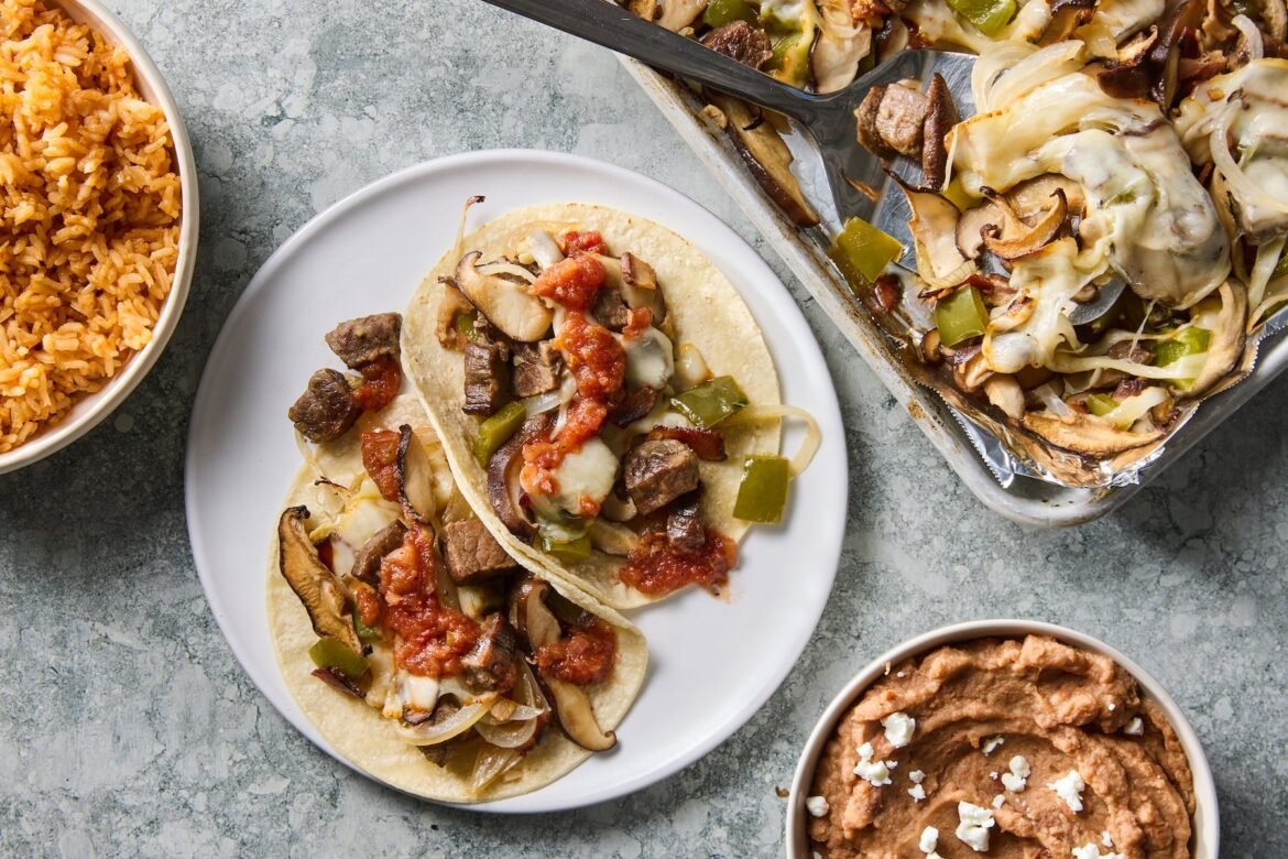 Sheet-Pan Steak and Pepper Tacos