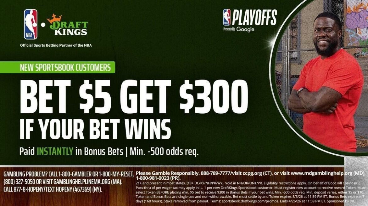 Use DraftKings promo code for $300 in bonus bets on 76ers-Celtics, Rockets-Lakers, Oilers-Ducks, NBA on Sunday