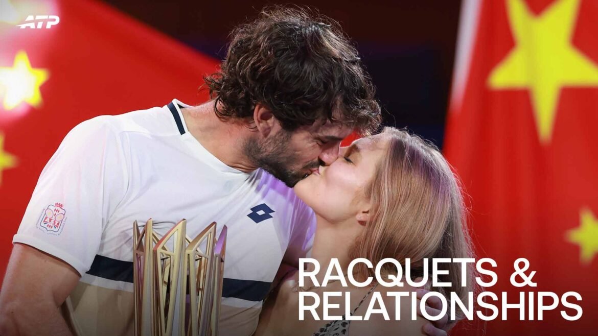 Valentin Vacherot and Emily Snyder celebrate the Monegasque's 2025 Shanghai triumph.