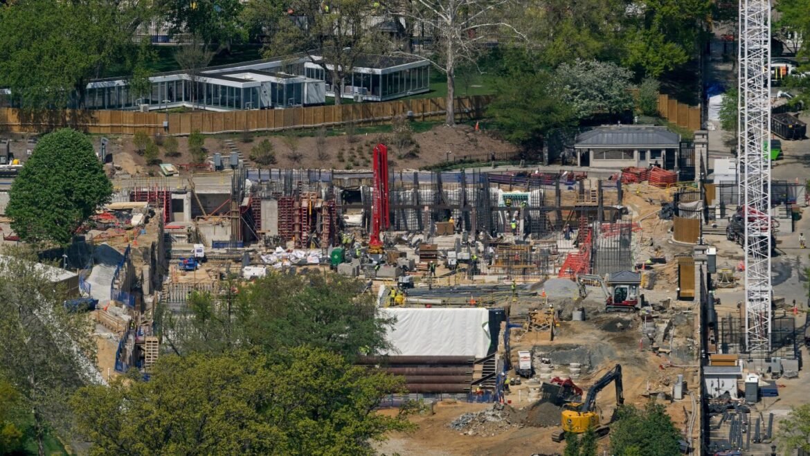 White House ballroom construction can continue for now, appeals court says : NPR